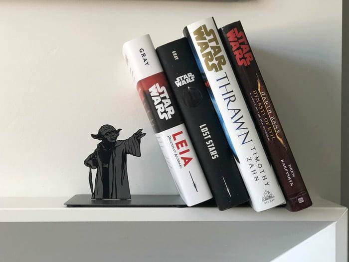 I will support your books. - The photo, Yoda, Star Wars, Stand, Books