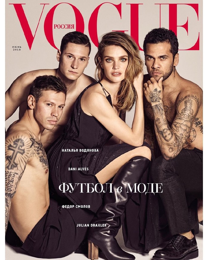 Smolov got on the cover of Vogue magazine along with Vodianova, Draxler and Alves - Football, The photo, Fashion, Magazine, World championship