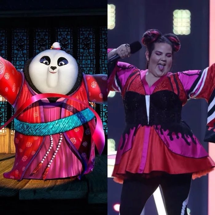 Find 5 differences - Eurovision 2018, Kung Fu Panda, Panda, Thick