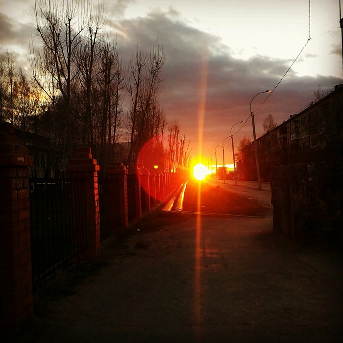 Sunset today, Tyumen) - My, Tyumen, Sunset, Mobile photography