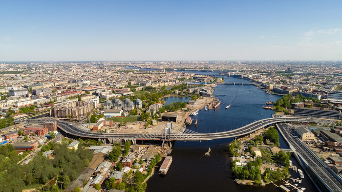 Here I am there Pobetankuril - My, Interchange, Bridge, Betancourt Bridge, Petrogradka, Vaska, Quadcopter, Video, Longpost