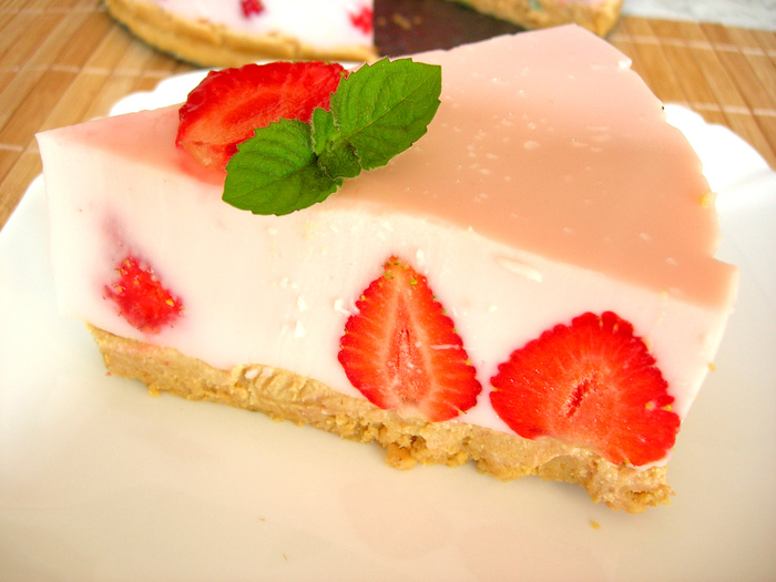 Strawberry Yogurt Cake No Bake - My, Recipe, Cooking, Food, Cake, Strawberry cake, , No baking, Video