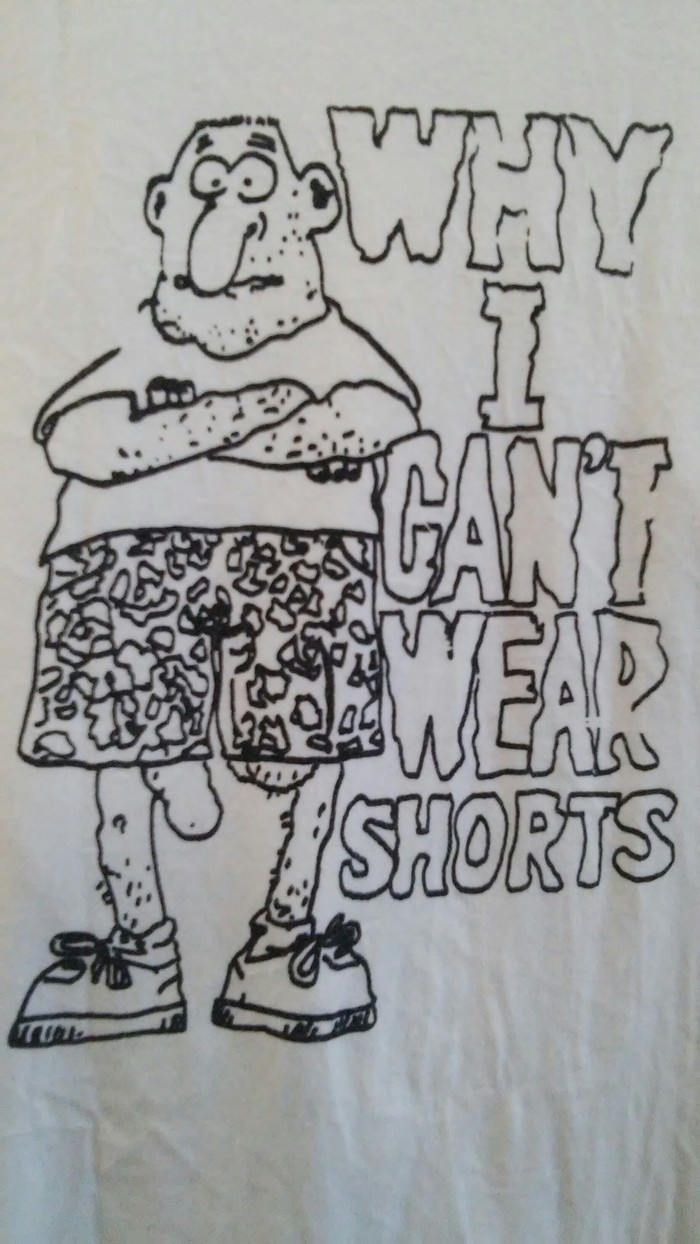 Why can't I wear shorts?! - My, , Penis, From the network, Print, T-shirt, Tag