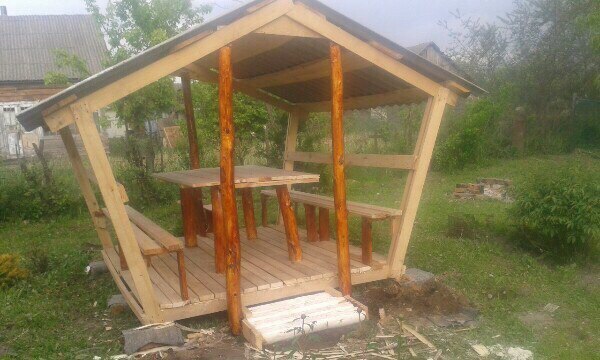 Arbor option - Dacha, Relaxation, Alcove, With your own hands, Longpost