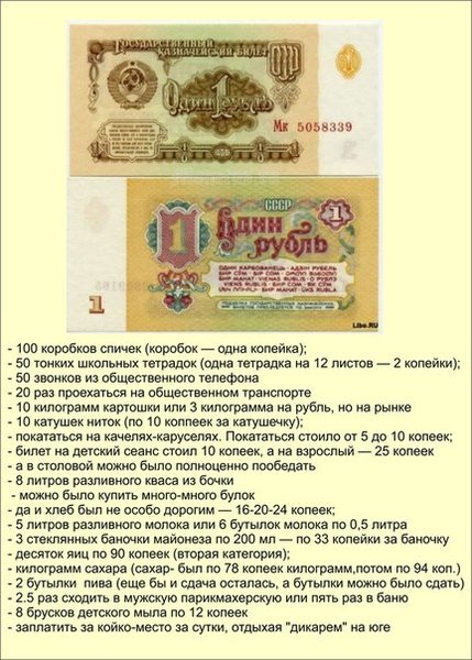 What to buy for 1, 3, 5 and 10 rubles in the USSR - Old school, the USSR, Money, Copy-paste, Longpost