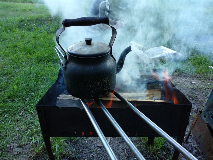 tea in nature - My, Nature, Kettle, Brazier