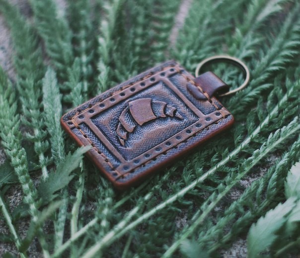 Keychain - My, Keychain, The photo, Handmade, With your own hands, Handmade, France, Leather