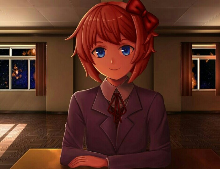 Just Sayori - Doki Doki Literature Club, Just, Sayori, Визуальная новелла, Арт