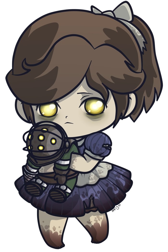 Bioshock. Little Sister. - BioShock, Little sister, Big Daddy, Art, Games, Computer games