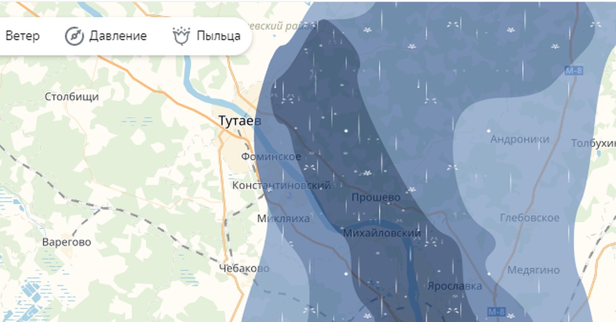 Карта дождя ярославль. Тутаев на карте. Карта осадков Тутаев.