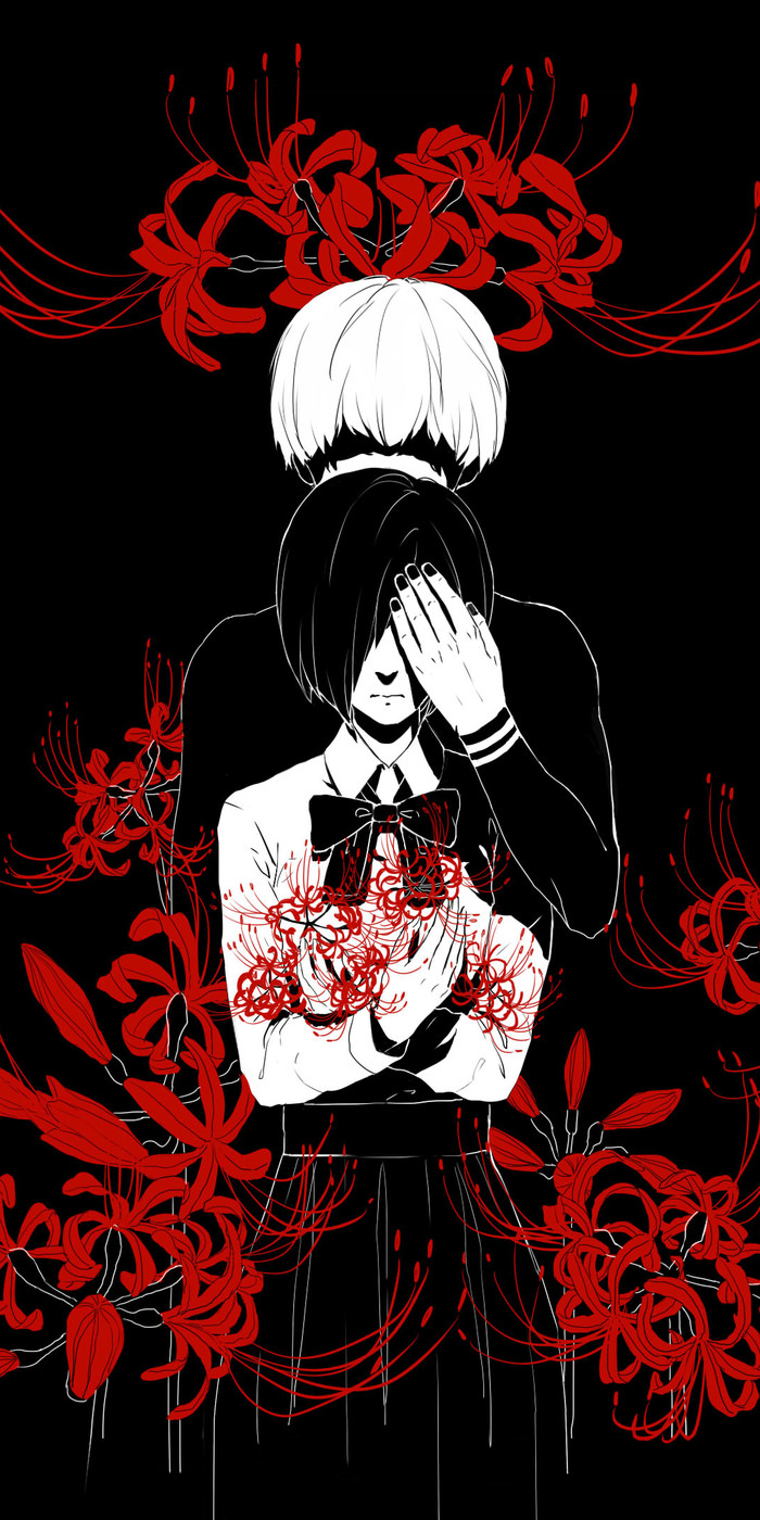 Ken & Touka - Anime art, Anime, Tokyo ghoul, Kaneki ken, Kirishima Touka