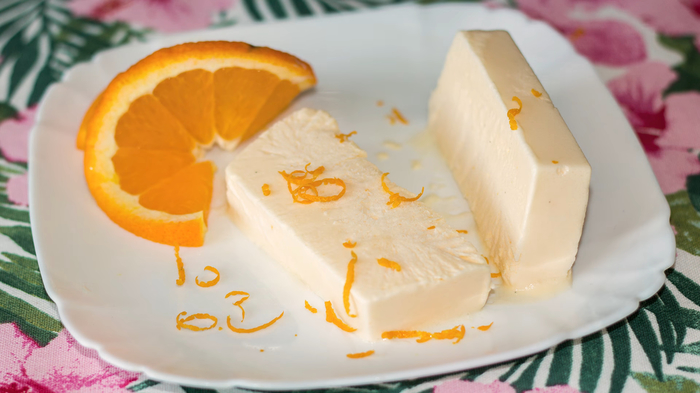 Homemade ice cream - orange semifreddo - My, , Ice cream, Recipe, Video recipe, Cooking, Food, Irinacooking, Video, Longpost