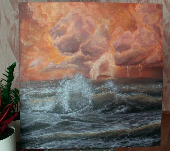 Distribution of paintings - My, Painting, Oil painting, Art, Distribution, Saratov, Longpost