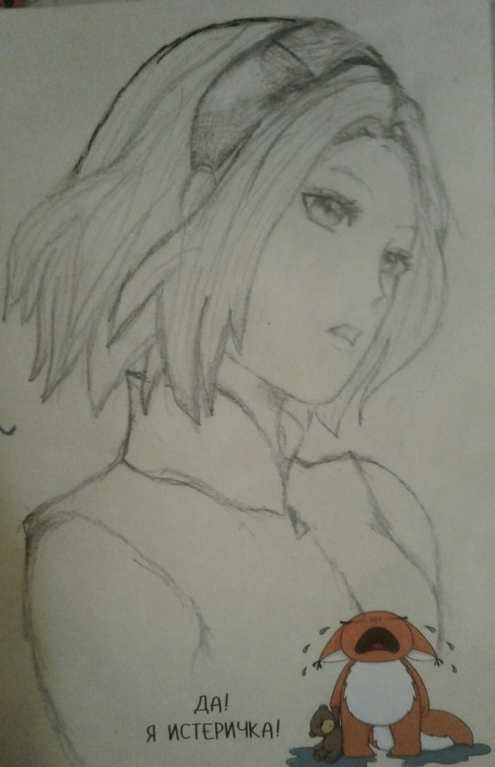 I drew this about a month ago (but the last day before yesterday) - My, Sakura haruno, Deidara, Longpost
