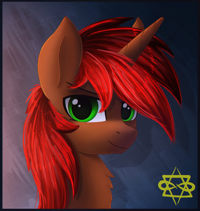 Just portrait by Atlas-66 - My little pony, Original character, Order, PonyArt, Atlas-66