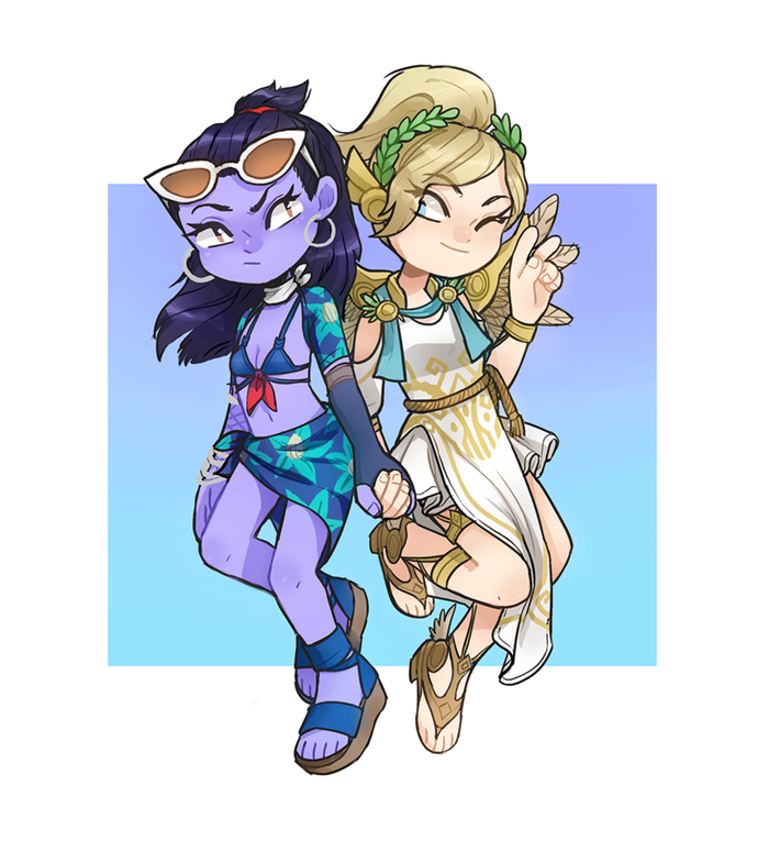 Mercy & Widowmaker Overwatch, Mercy, Widowmaker