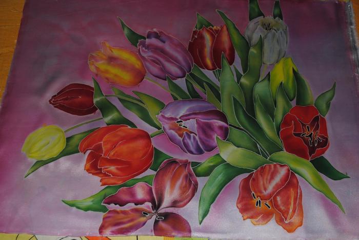 Batik. Tulips. - My, Cold batik, Tulips