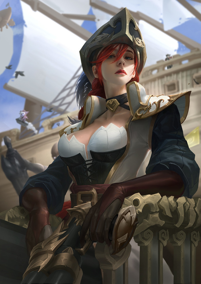 Miss fortune - Art, Drawing, Miss fortune, League of legends, 