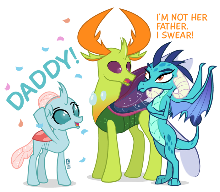 Father Changeling My Little Pony, Ocellus, Thorax, Princess Ember, Dm29