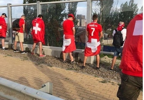 Cultural Europe: Swiss fans celebrated their due on the new Rostov embankment - 2018 FIFA World Cup, Rostov-on-Don, Болельщики, Football