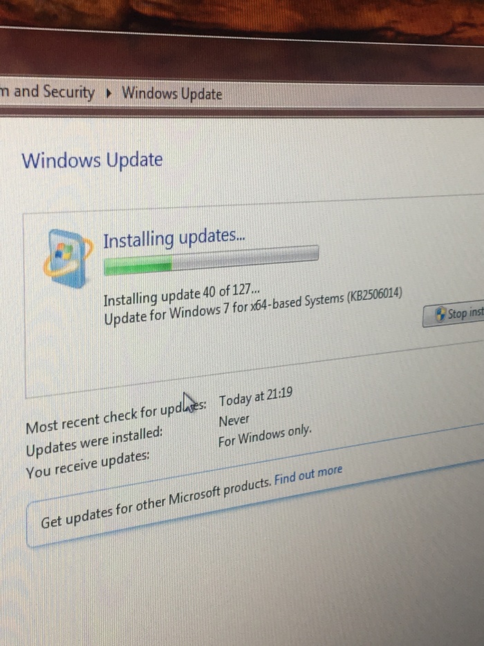 Windows Update - Windows 7, Кот, Длиннопост