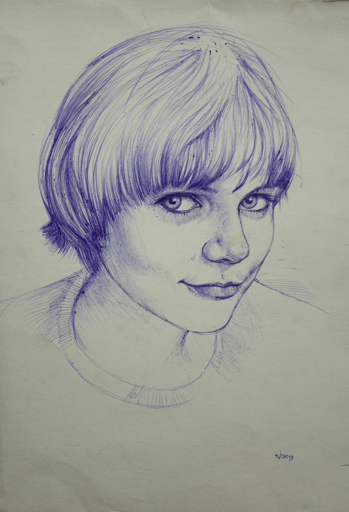 Portrait - My, My, Natalia Guseva, Drawing, Graphics