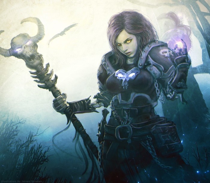 Sorceress Art , Istvan straban, WOW, World of Warcraft, Warcraft, Blizzard