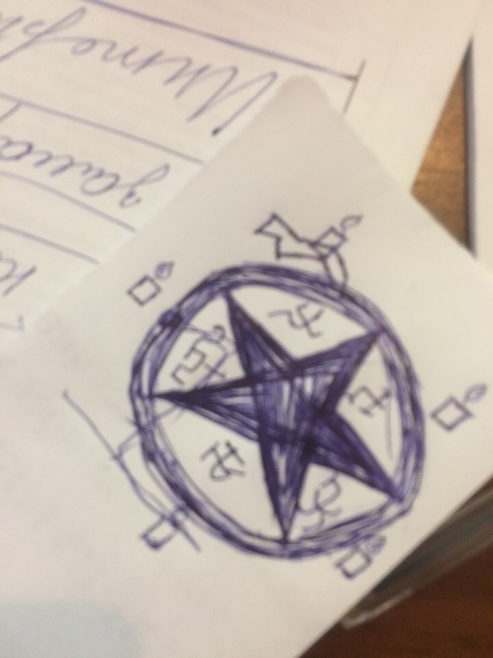 Who knows? - My, Drawing, Pentagram