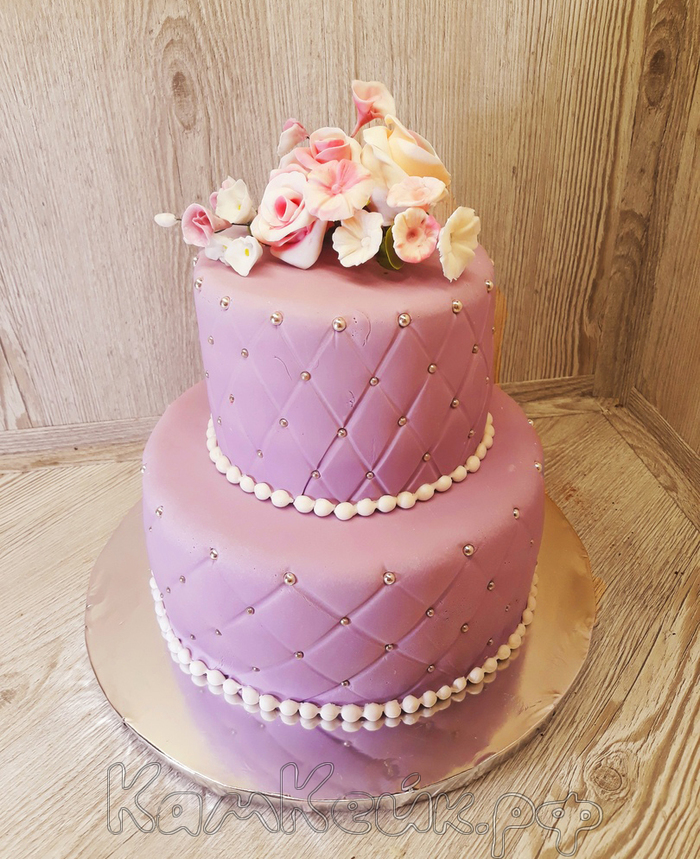 A wedding cake - My, Cake, , Flowers