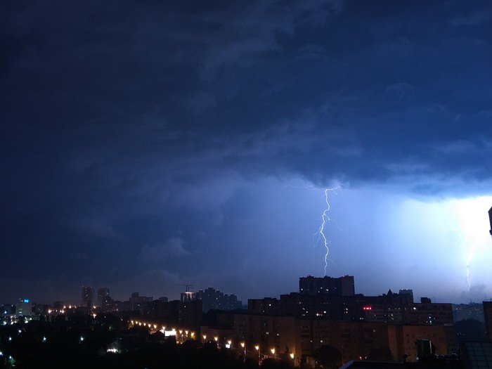 Thunderstorm in Krasnogorsk - Longpost, Amateur photography, Nature, Krasnogorsk, The photo, Thunderstorm, My