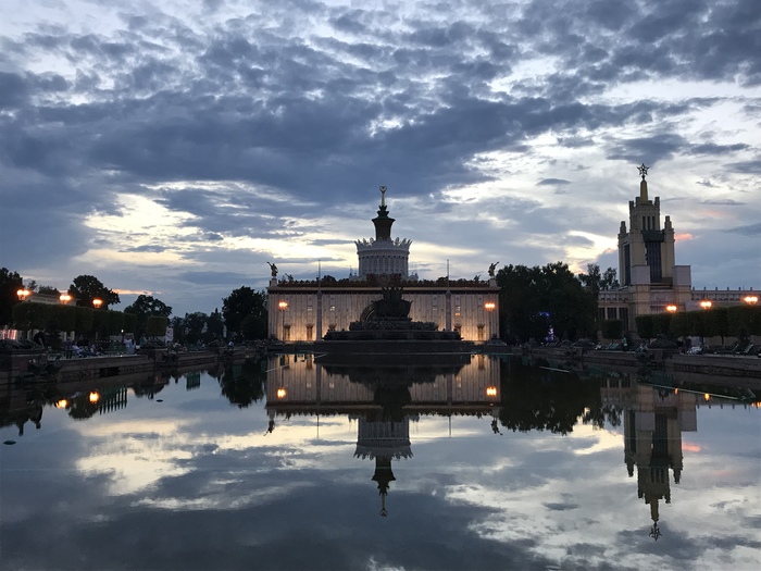 beautiful reflection - My, The photo, VDNKh, Moscow, Evening