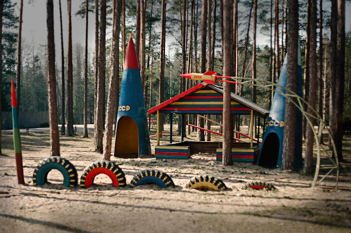 Playground at the Soviet military base. Estonia June 1990 - Story, the USSR, Estonia, Interesting, Retro, The photo, Playground, , 1990