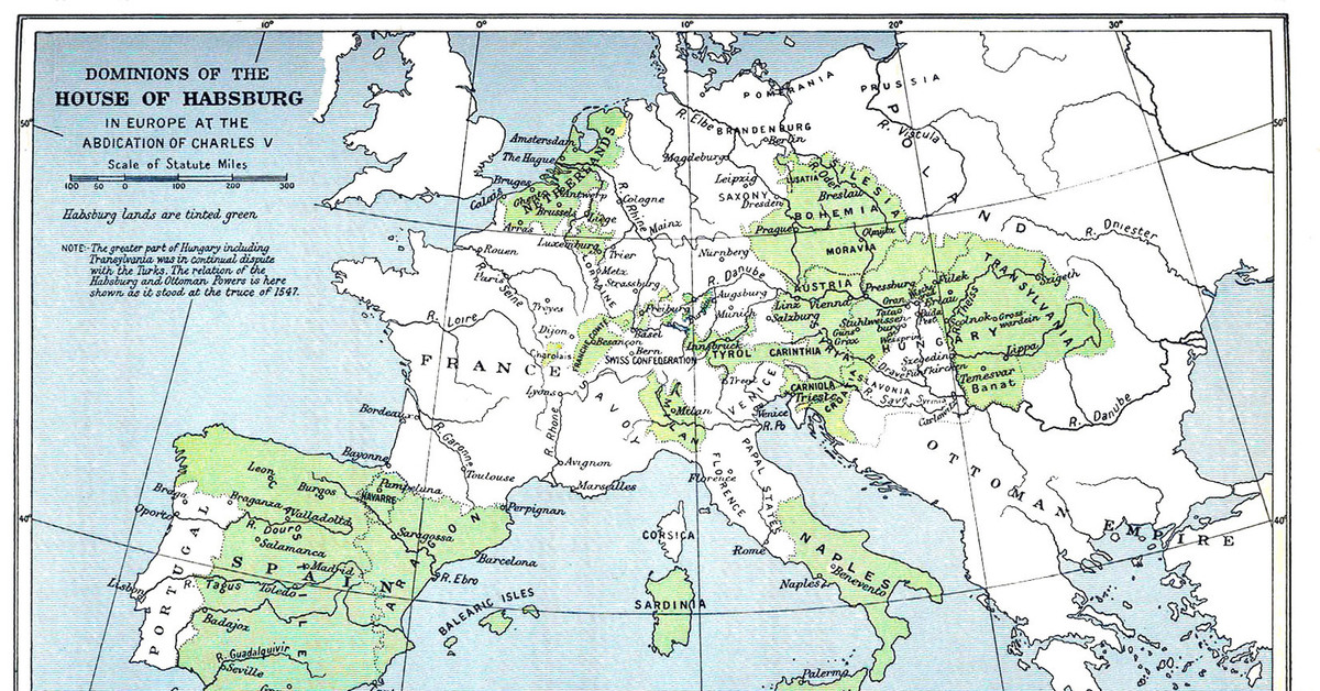 Карта европы 1556