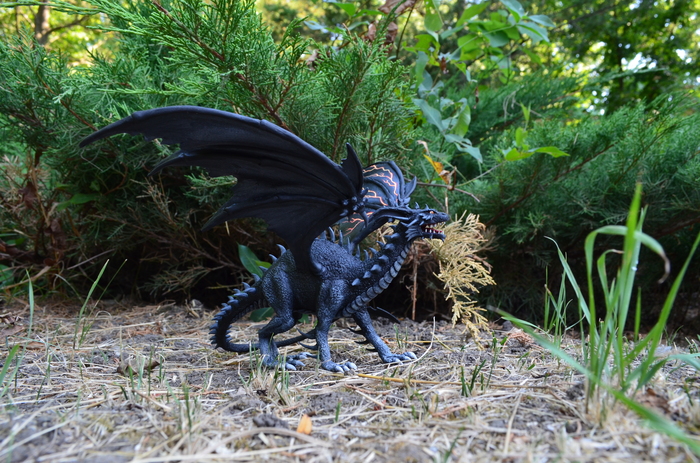 Black dragon from Heroes of Might and Magic V. - My, , Needlework without process, Sculpture, The Dragon, Герои меча и магии, HOMM V, Longpost