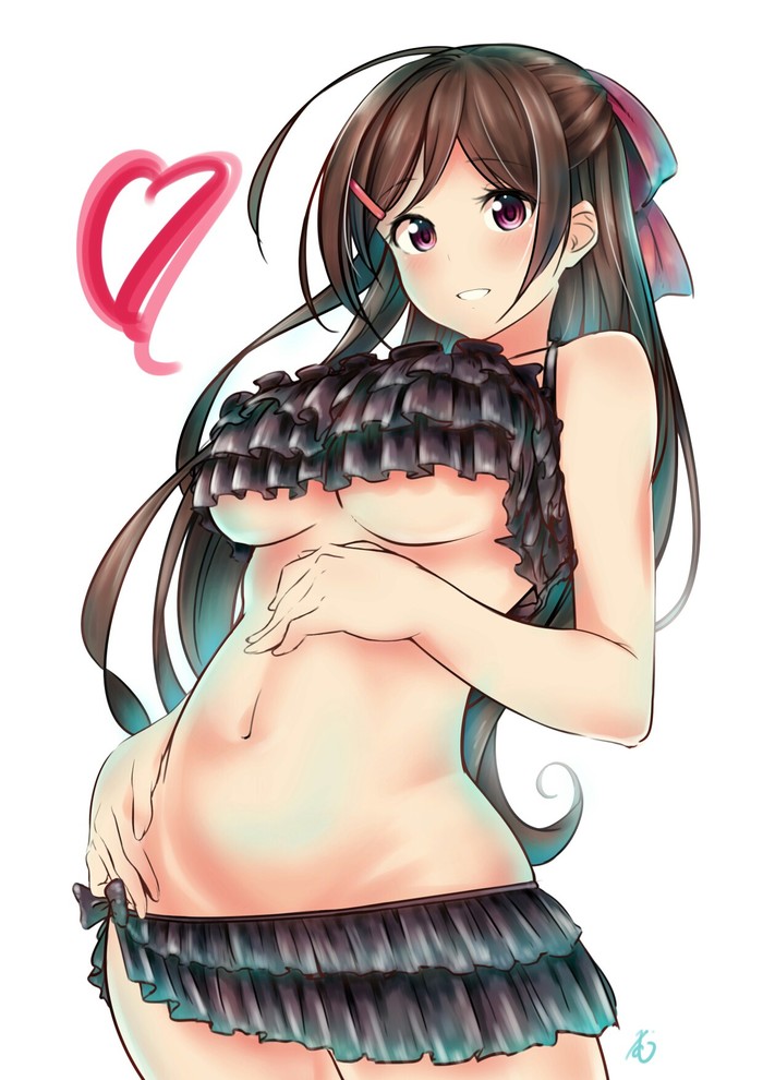 Mamiya - NSFW, Kantai collection, Mamiya, Summer, Anime art, Anime