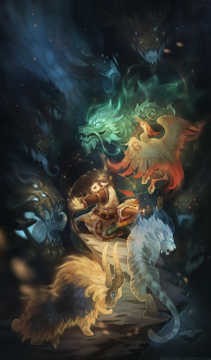 "Seven burdens of Shao Hao". :Ekaterina Shapovalova WOW, World of Warcraft, Warcraft, Blizzard, Game Art, 