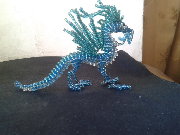 Shin A / Seiryu - blue beaded dragon - My, , The Dragon, , Longpost