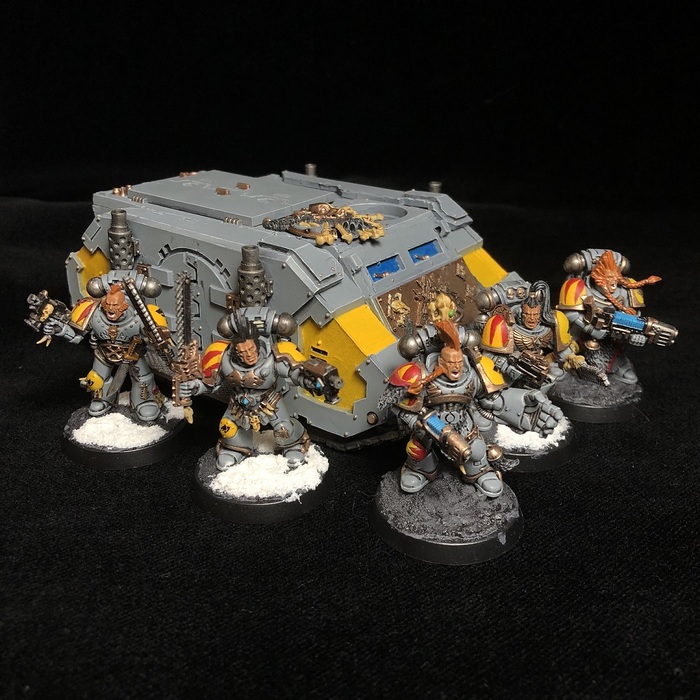 Bloodclaws and their caterpillar stool - My, Wh miniatures, Warhammer 40k, Space wolves, Adeptus Astartes, , Hobby, Wh painting