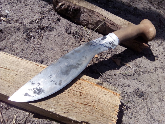 Kukri from a spring. - My, Machete, Knife, With your own hands, Needlework without process, Overview, Longpost