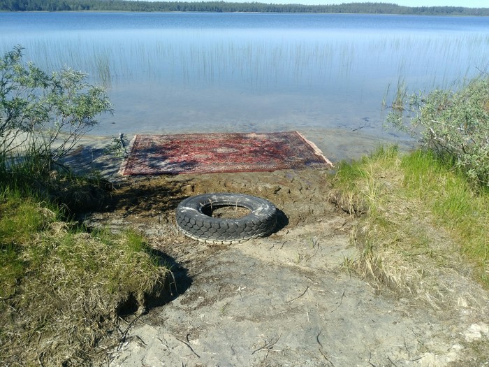 Sets the tone for the whole lake... - My, Fishing, Carpet, The Big Lebowski