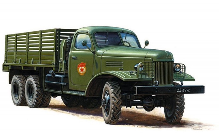 ZIS-151. Progenitor of the 131st ZIL. The first three-axle all-wheel drive military truck of the Moscow plant ZIL - Zis, Zis-151, Truck, Longpost