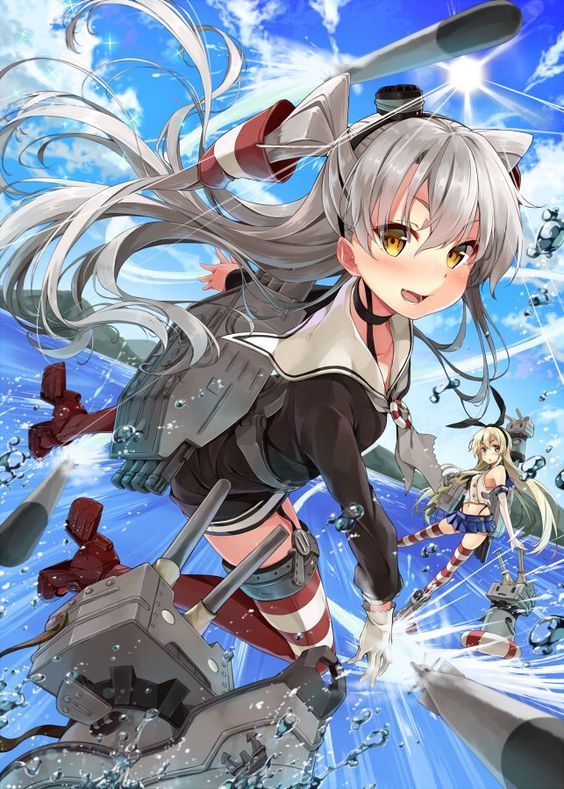 Kantai Collection: KanColle - Anime art, Anime, Amatsukaze, Kantai collection, Shimakaze, Rensouhou-Chan, Rensouhou-Kun