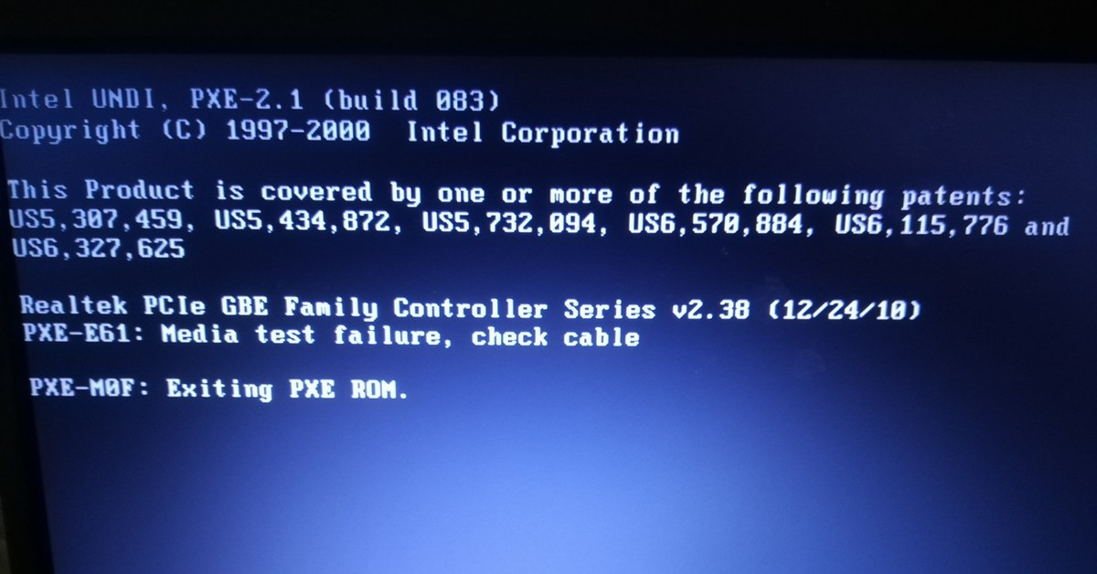 Pxe rom на ноутбуке. PXE. Intel Undi PXE-2.1 build 083.