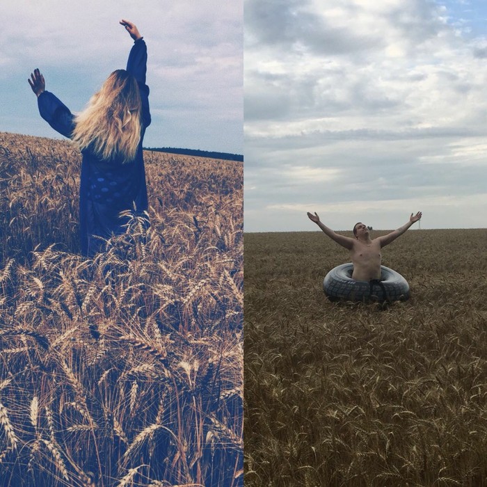 When asked to take a picture in the field. Expectation and reality. - My, Field, The photo, Summer, Expectation and reality, Posing