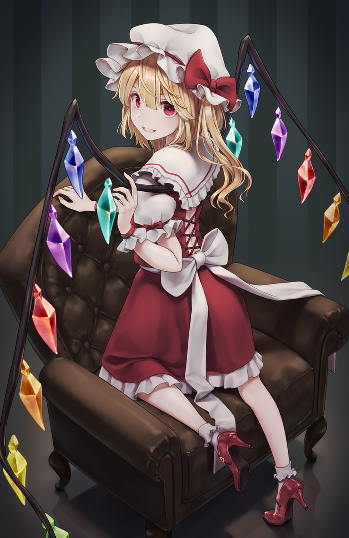 Flandre - Touhou, Flandre scarlet, Anime art, Anime, Not anime, Dtvisu