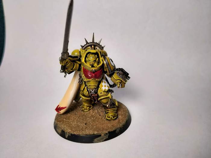 Paint the captain of the imperial fists - My, Wh miniatures, Painting miniatures, Warhammer 40k, Imperial fists, Longpost