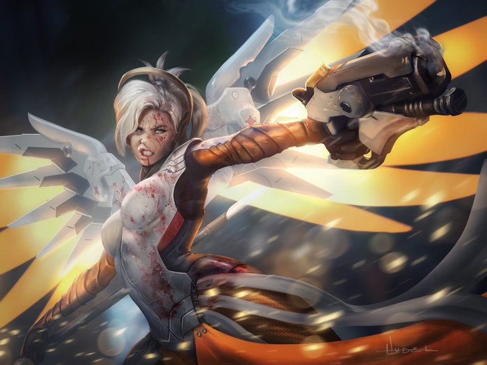 Mercy - Overwatch, Mercy, Игры, Blizzard, Matt Hubel