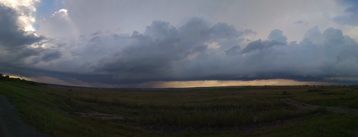 A storm is coming - The photo, Longpost, Field, The clouds, Rain, My