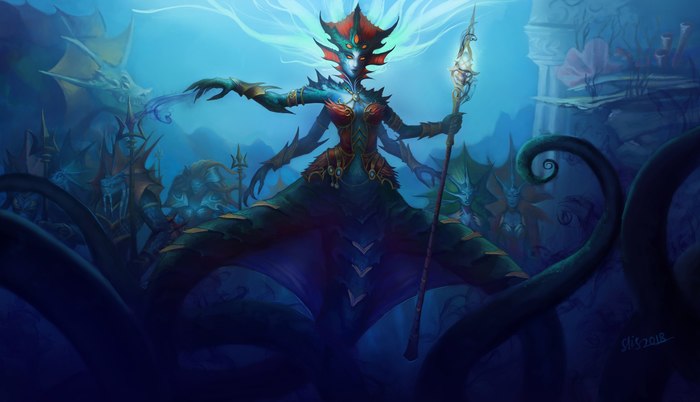 Queen Azshara - Azshara, Games, Computer games, Art, Warcraft, World of warcraft, Elizanel