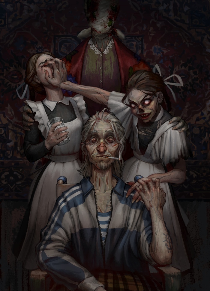 Картинки для альбом-проекта EVILBOOK (Часть2) Evilbook, Ужасы, Иллюстрации, Чудовища, Альбом, Длиннопост, Картинки, Арт